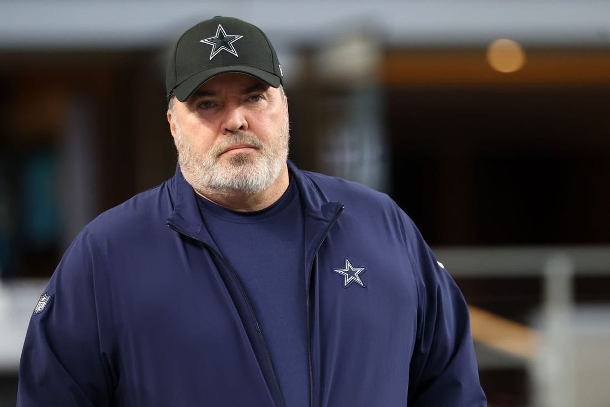 Jan 14, 2024; Arlington, Texas, USA; Dallas Cowboys head coach Mike McCarthy before the 2024 NFC wild card game against the Green Bay Packers at AT&T Stadium.