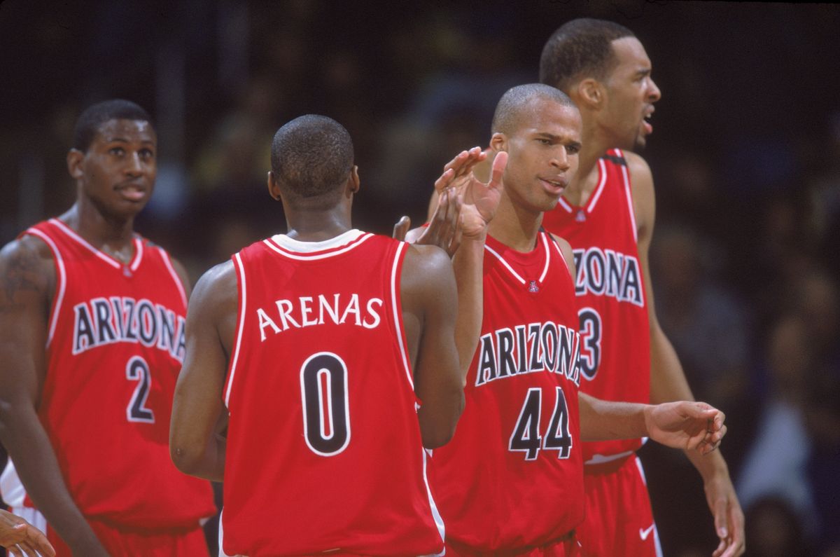 Happier times for Richard Jefferson and Gilbert Arenas.