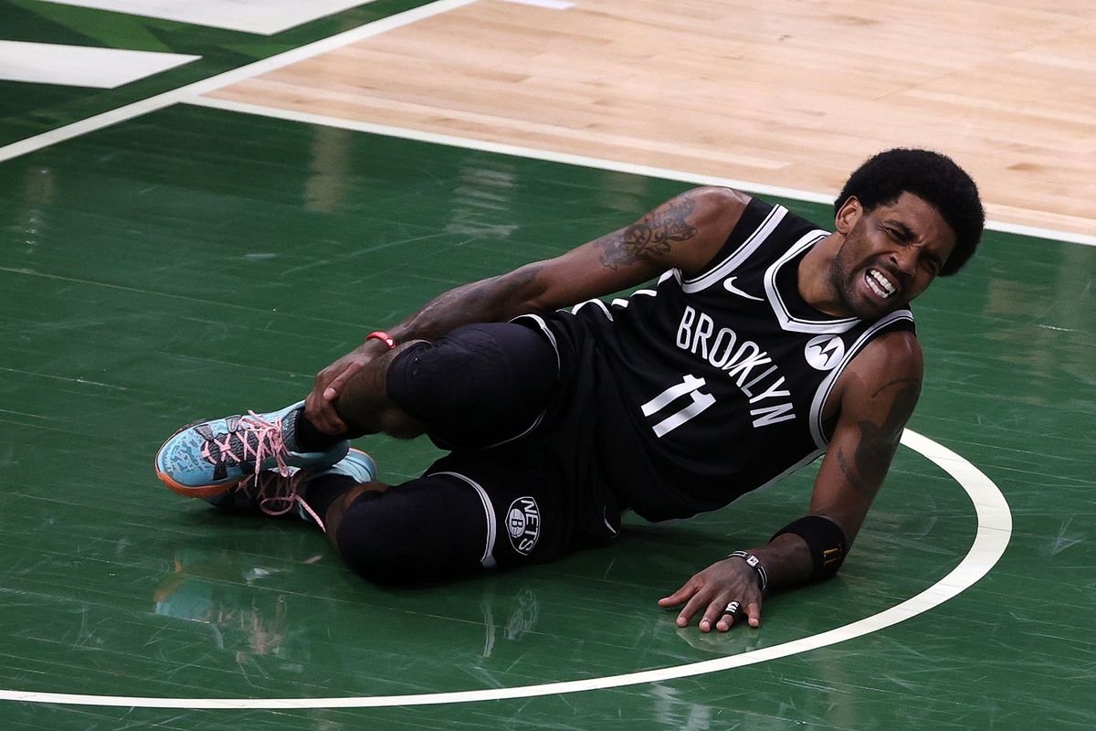 Kyrie Irving sprained his ankle on a shot attempt in yesterday’s game against Milwaukee.