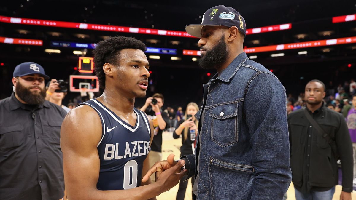 LeBron James says he wants to play alongside his son, Bronny.