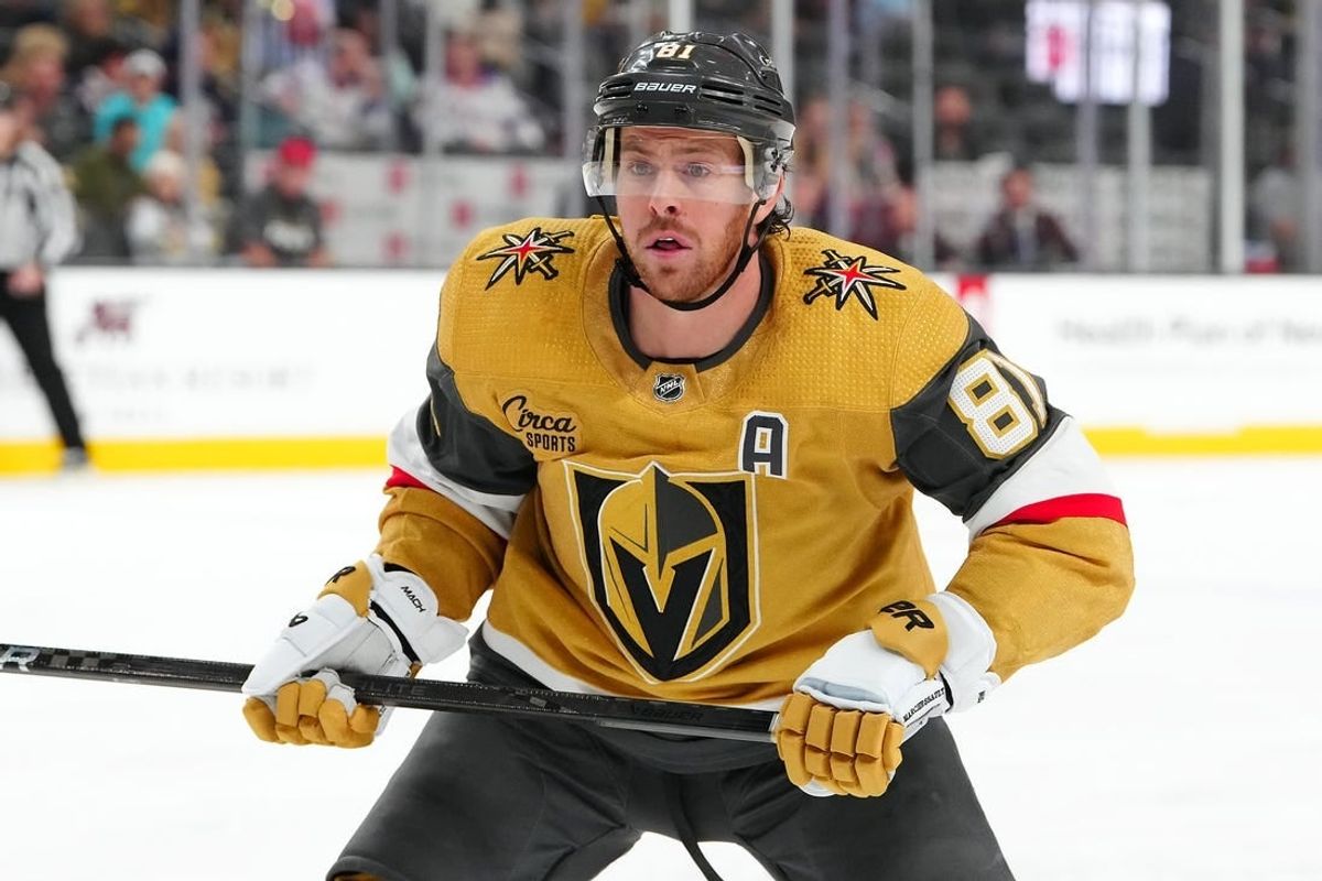 Jan 18, 2024; Las Vegas, Nevada, USA; Vegas Golden Knights right wing Jonathan Marchessault (81) skates against the New York Rangers during the second period at T-Mobile Arena.
