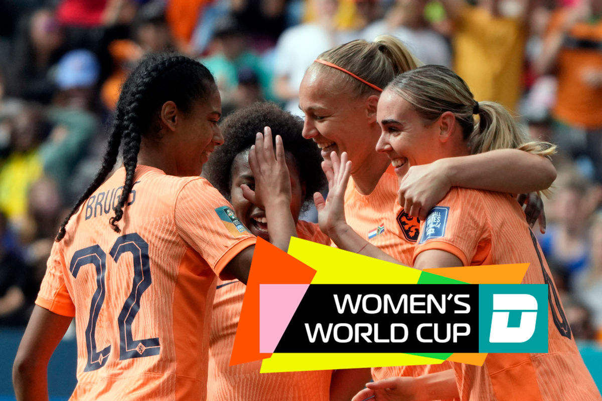 Netherlands players celebrate.