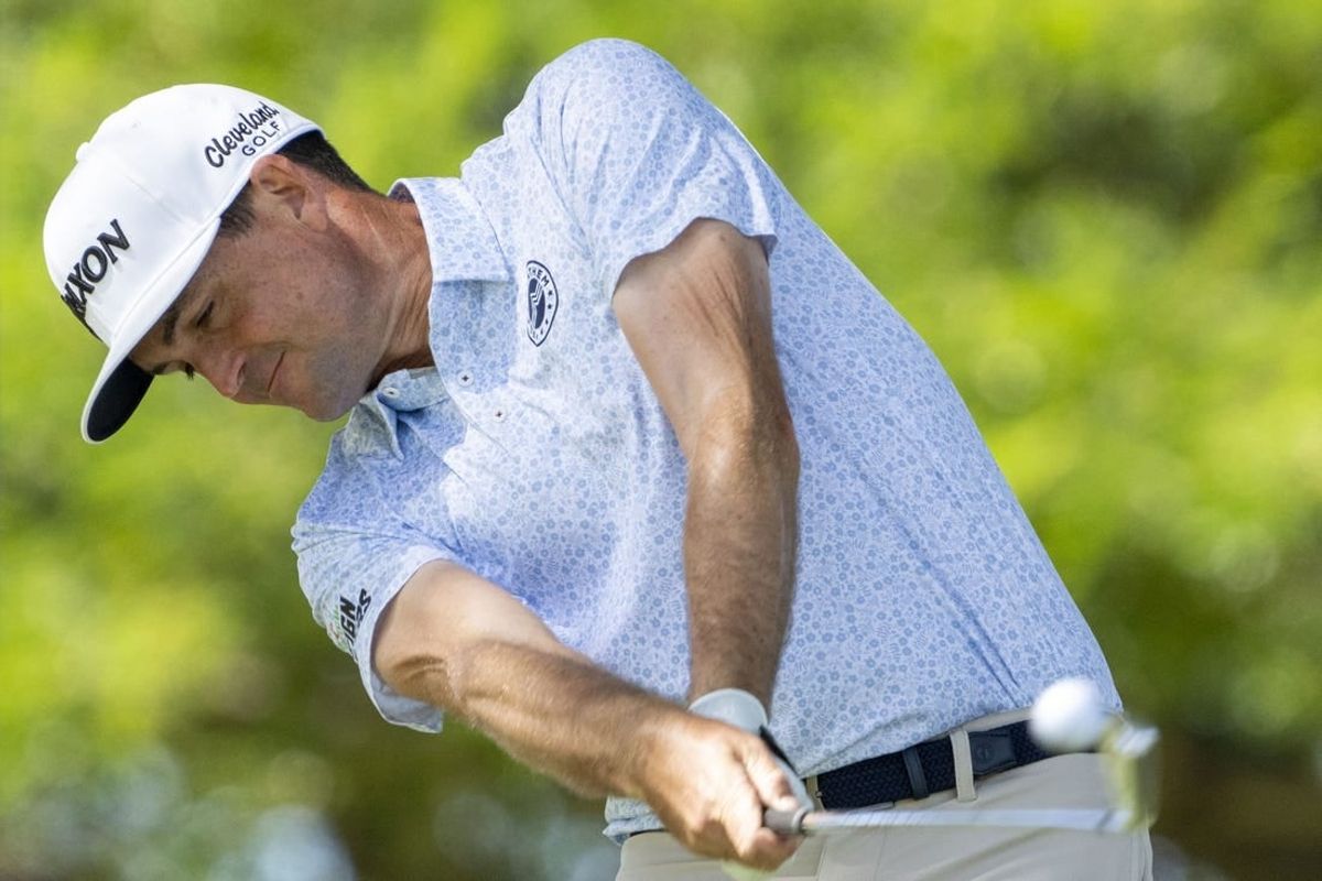 January 13, 2024; Honolulu, Hawaii, USA; Keegan Bradley hits his tee shot on the second hole during the third round of the Sony Open in Hawaii golf tournament at Waialae Country Club.