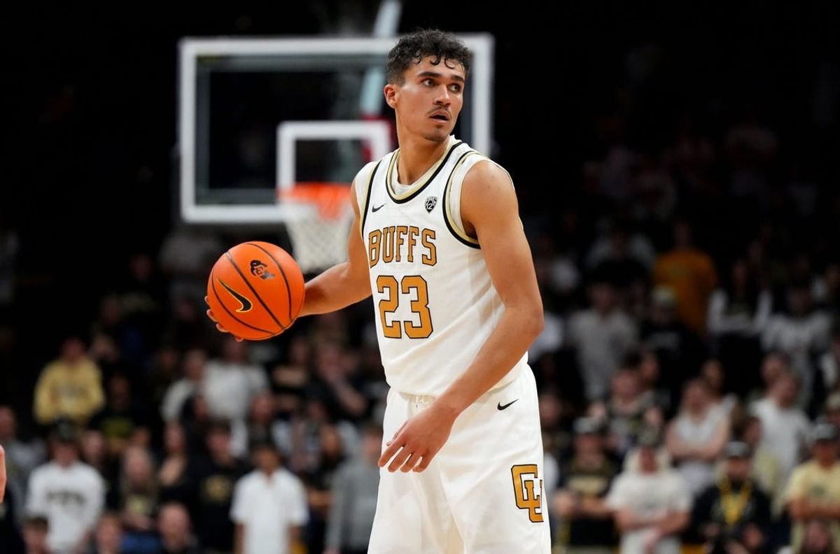 Mar 3, 2024; Boulder, Colorado, USA; Colorado Buffaloes forward Tristan da Silva (23) during the second half against the Stanford Cardinal at the CU Events Center.
