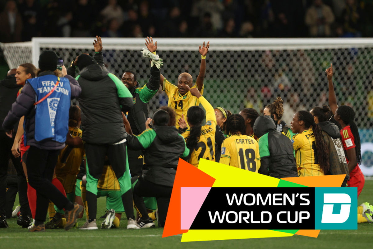 Jamaica celebrates after eking out a 0-0 draw with Brazil.