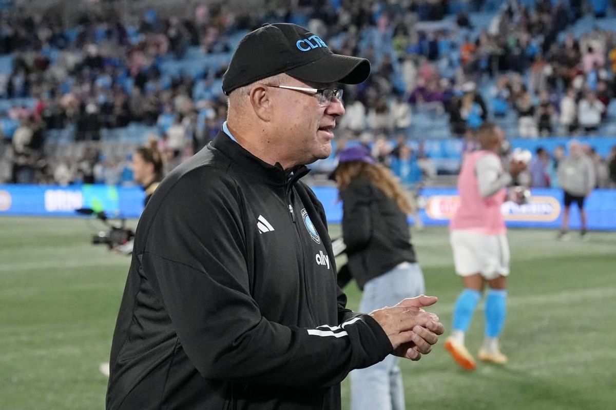Oct 21, 2023; Charlotte, North Carolina, USA; Charlotte FC owner David Tepper reacts after their win against Inter Miami CF Bank of America Stadium.
