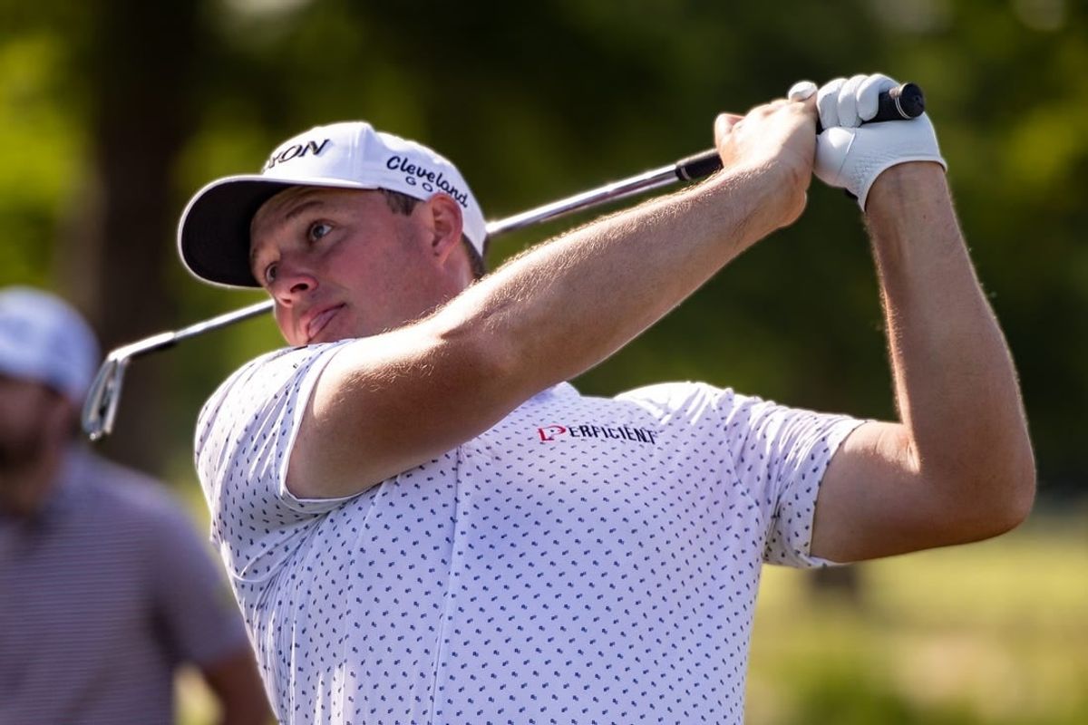 Apr 25, 2024; Avondale, Louisiana, USA;  Steve Stricker plays his shot from the 14th tee during the first round of the Zurich Classic of New Orleans golf tournament.