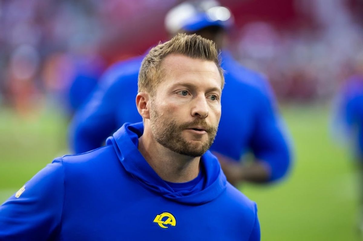 Nov 26, 2023; Glendale, Arizona, USA; Los Angeles Rams head coach Sean McVay against the Arizona Cardinals at State Farm Stadium.