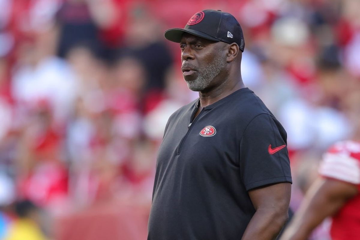 Aug 25, 2023; Santa Clara, California, USA; San Francisco 49ers assistant head coach Anthony Lynn before the game against the Los Angeles Chargers at Levi's Stadium.