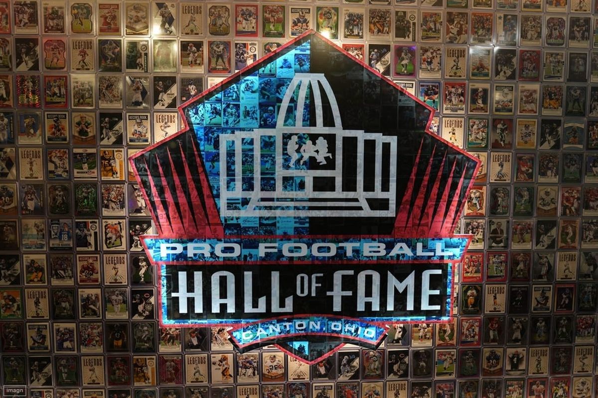 Aug 4, 2023; Canton, OH, USA; The Pro Football Hall of Fame logo at the Pro Football Hall of Fame.