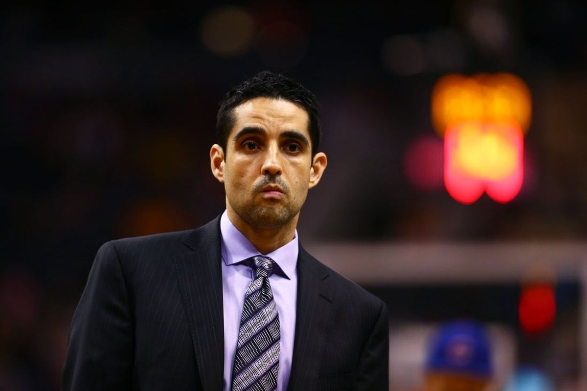 Mar 22, 2015; Phoenix, AZ, USA; Dallas Mavericks assistant coach Kaleb Canales against the Phoenix Suns at US Airways Center. The Suns defeated the Mavericks 98-92. Mandatory Credit: Mark J. Rebilas-Imagn Images