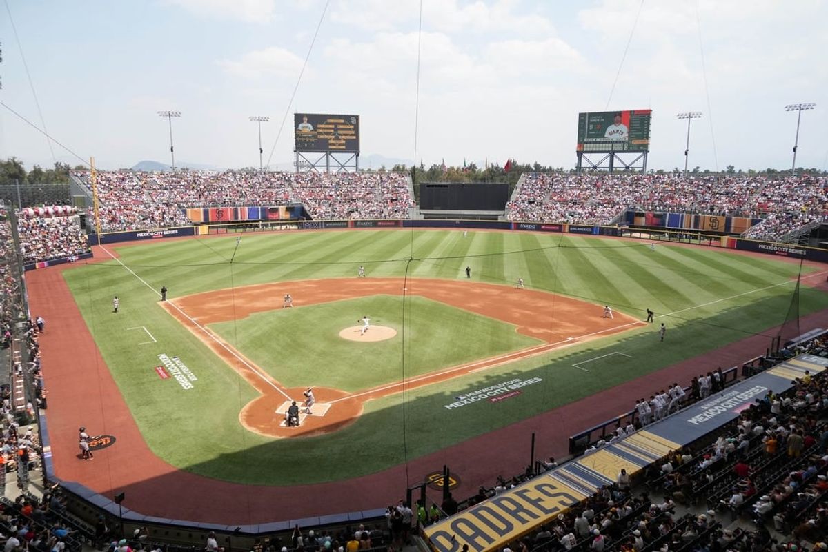 Apr 30, 2023; Mexico City, Mexico; A general overall view of a MLB World Tour game between the San Diego Padres and the San Francisco Giants at Estadio Alfredo Harp Helu.