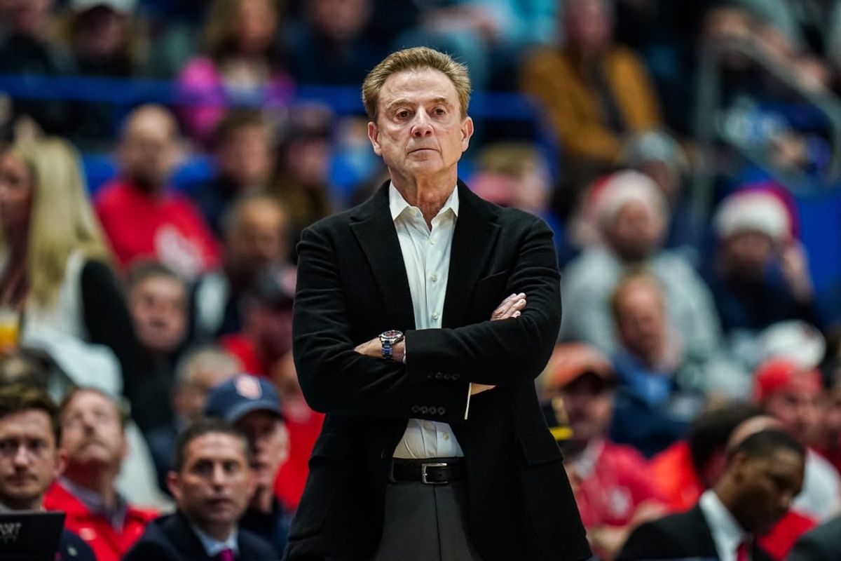 Dec 23, 2023; Hartford, Connecticut, USA; St. John's Red Storm head coach Rick Pitino watches from the sideline as they take on the Connecticut Huskies at XL Center.
