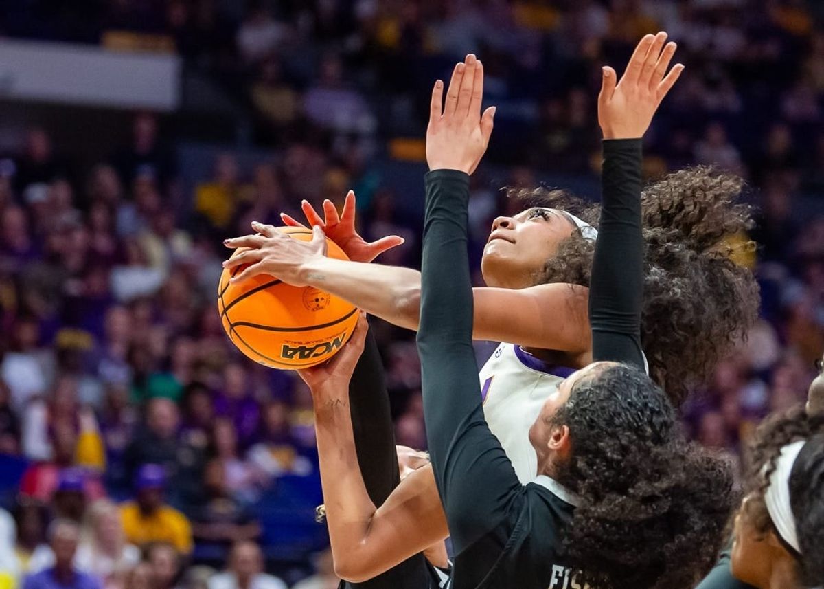 Angel Reese 10 The LSU Tigers take on the Rice Owls in the 1st round of the 2024 NCAA Tournament in Baton Rouge, LA at the Pete Maravich Assembly Center. Friday, March 22, 2024.