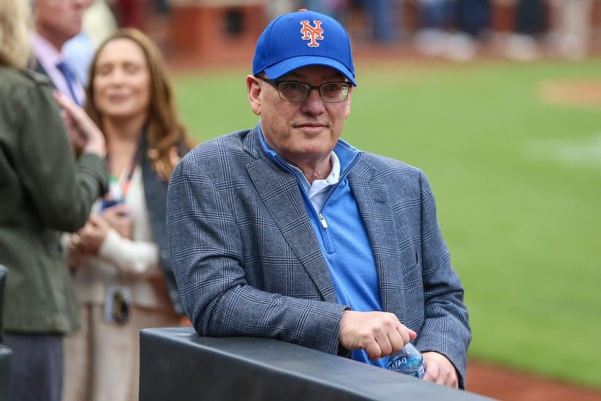 Jun 3, 2023; New York City, New York, USA;  New York Mets majority owner Steve Cohen at Citi Field.