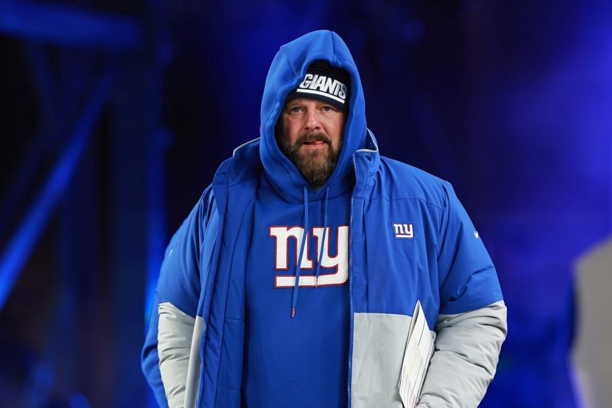 Dec 11, 2023; East Rutherford, New Jersey, USA; New York Giants head coach Brian Daboll looks on before the game against the Green Bay Packers at MetLife Stadium.