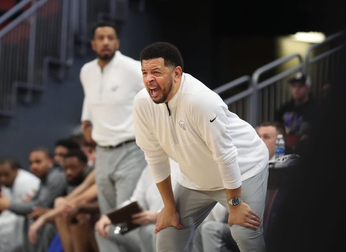 Pitt's Jeff Capel coaches against Louisville in the KFC Ym Center Saturday afternoon.
Jan. 6, 2024