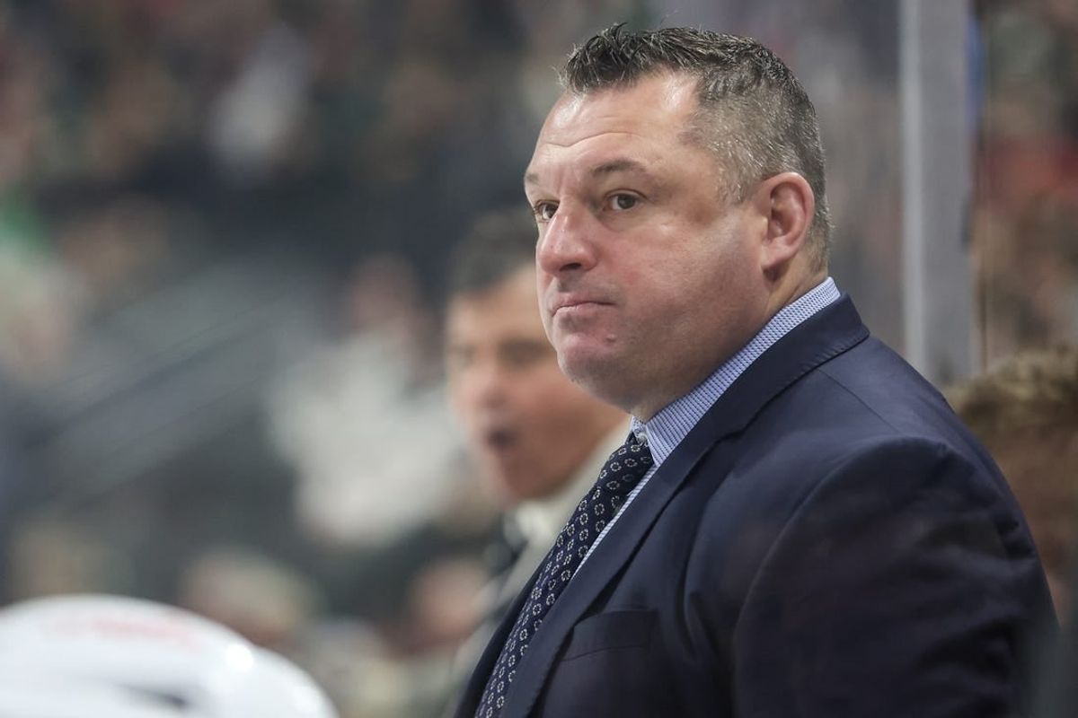 Dec 18, 2022; Saint Paul, Minnesota, USA; Ottawa Senators head coach D.J. Smith looks on during the first period against the Minnesota Wild at Xcel Energy Center.
