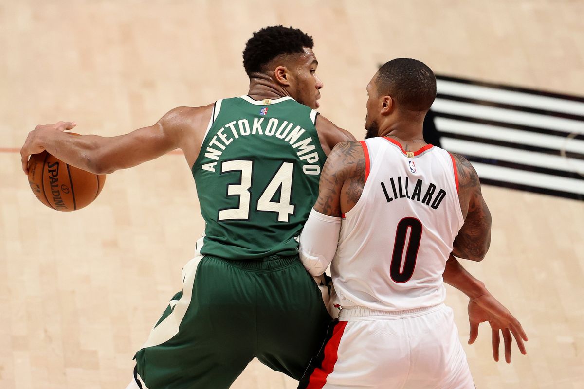 Giannis Antetokounmpo and Damian Lillard and now teammates