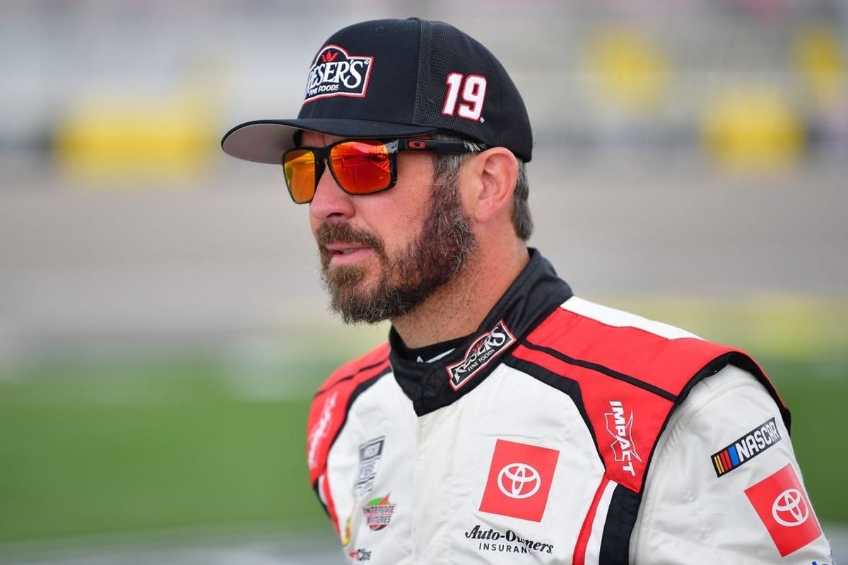 Mar 2, 2024; Las Vegas, Nevada, USA; NASCAR Cup Series driver Martin Truex Jr. (19) during qualifying at Las Vegas Motor Speedway.