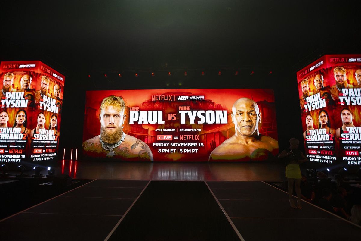 Jake Paul to Fight Mike Tyson on Nexflix Nov. 15.