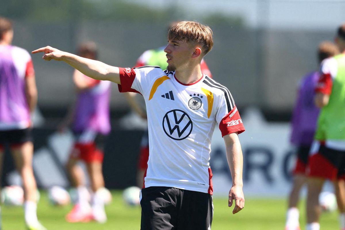 Germany's Lennart Karl during training in Herzogenaurach, Germany on May 28, 2026