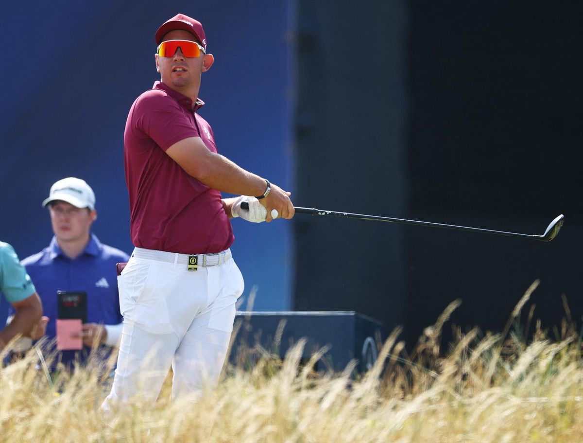 Golf - The 154th Open Championship - Royal Birkdale Golf Club, Southport, Britain - July 17, 2026 Australia's Lucas Herbert hits his tee shot on the 10th hole during the second round.