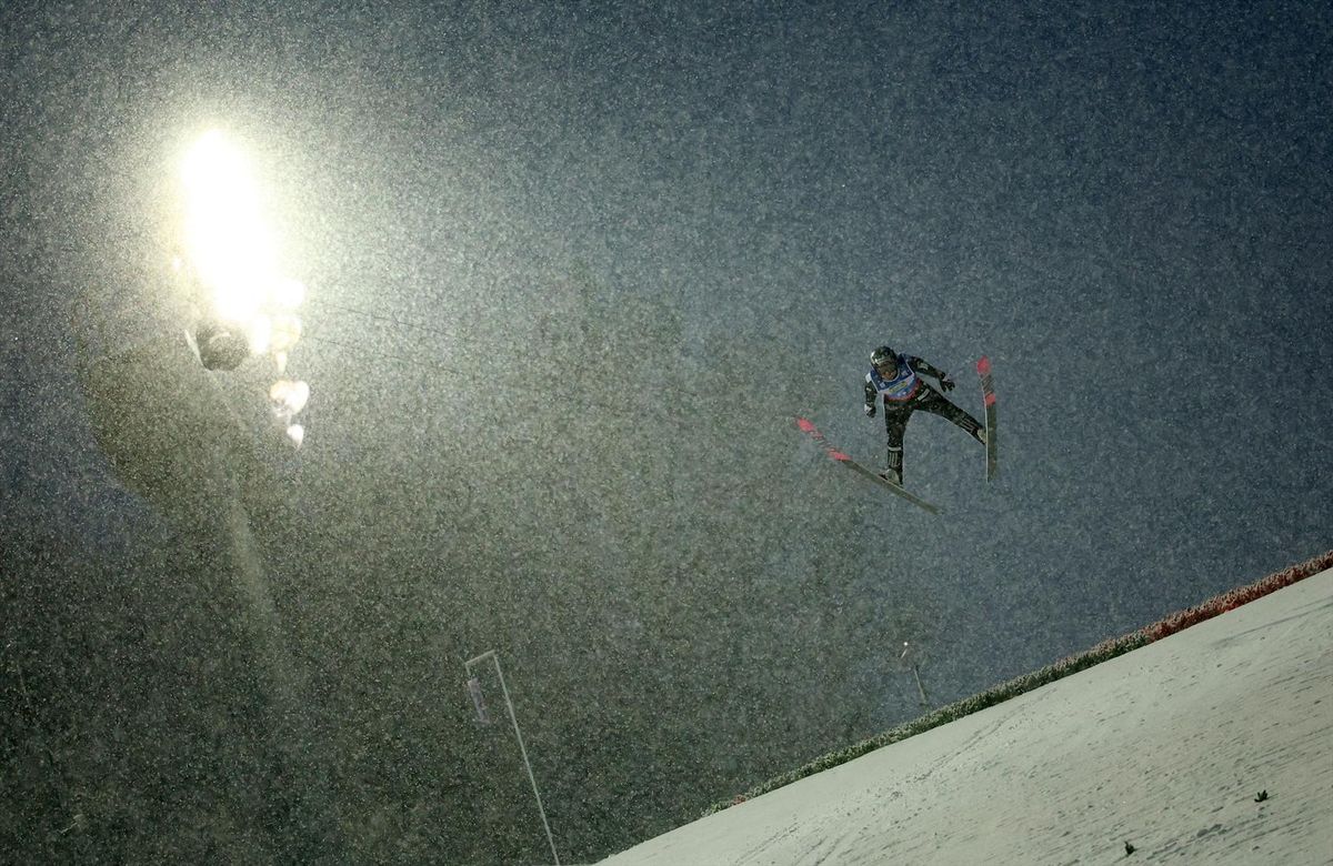 Ski Jumping - Ski Flying World Championships - Heini-Klopfer Ski Flying Hill, Oberstdorf, Germany - January 25, 2026 Norway's Marius Lindvik in action during the men's team HS235 first round REUTERS/Kai Pfaffenbach