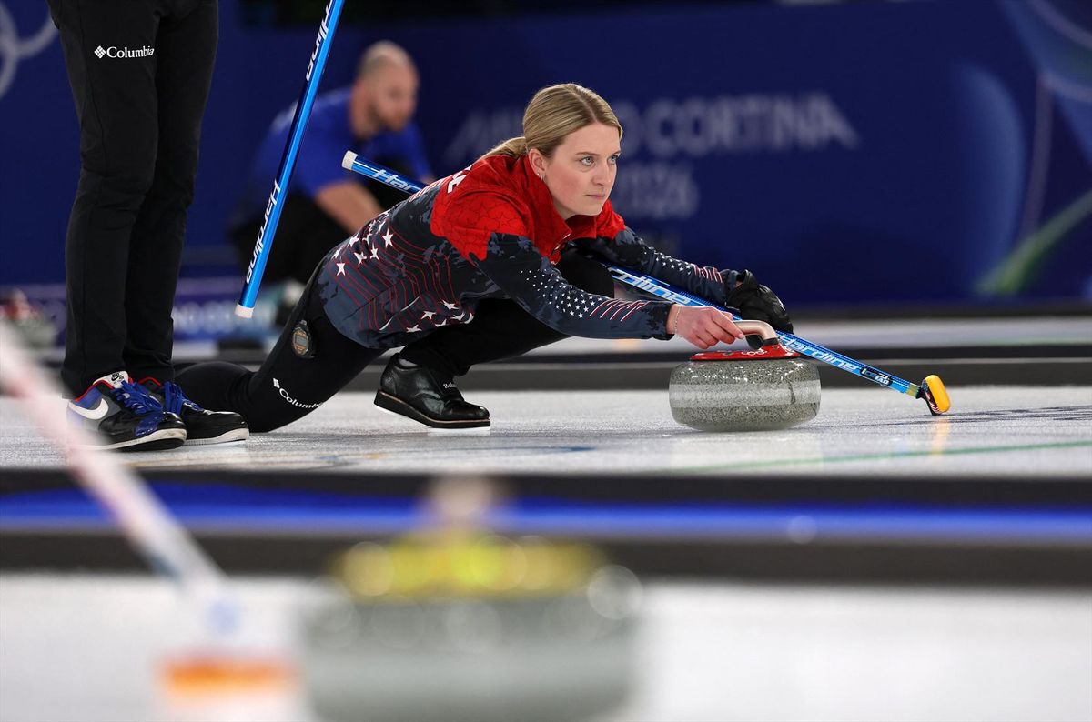 Cory Thiesse of the United States (pictured) and partner Korey Dropkin defeated the team of Harri Lill and Marie Kaldvee of Estonia on Sunday at the Winter Olympics in Cortina d'Ampezzo, Italy.