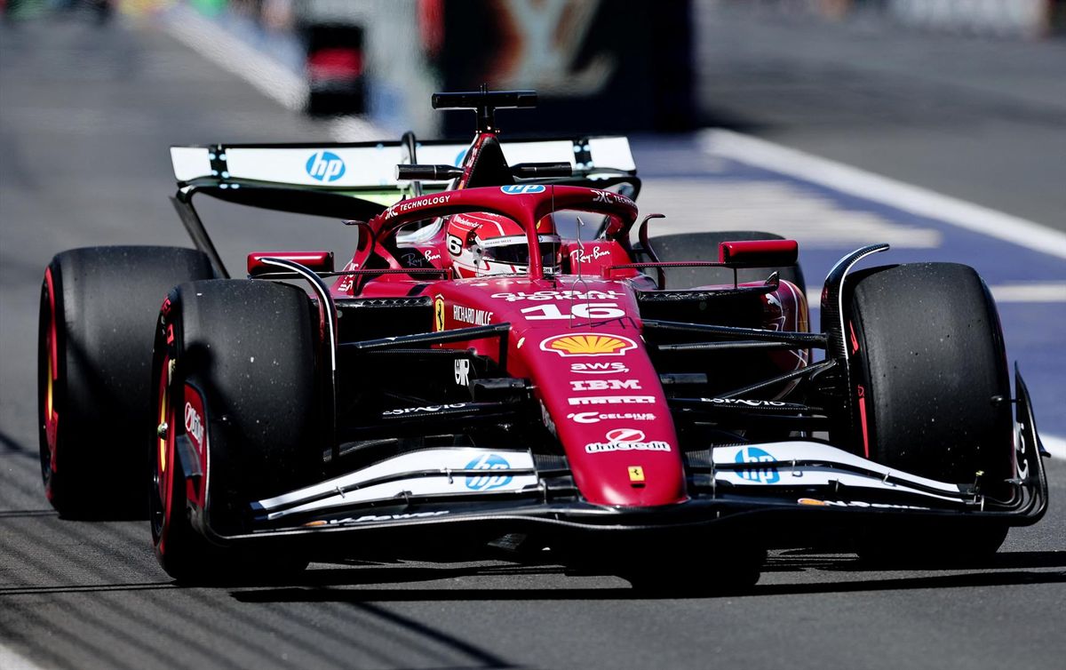 Ferrari's Charles Leclerc during practice on March 14, 2025, for the Australian Grand Prix.