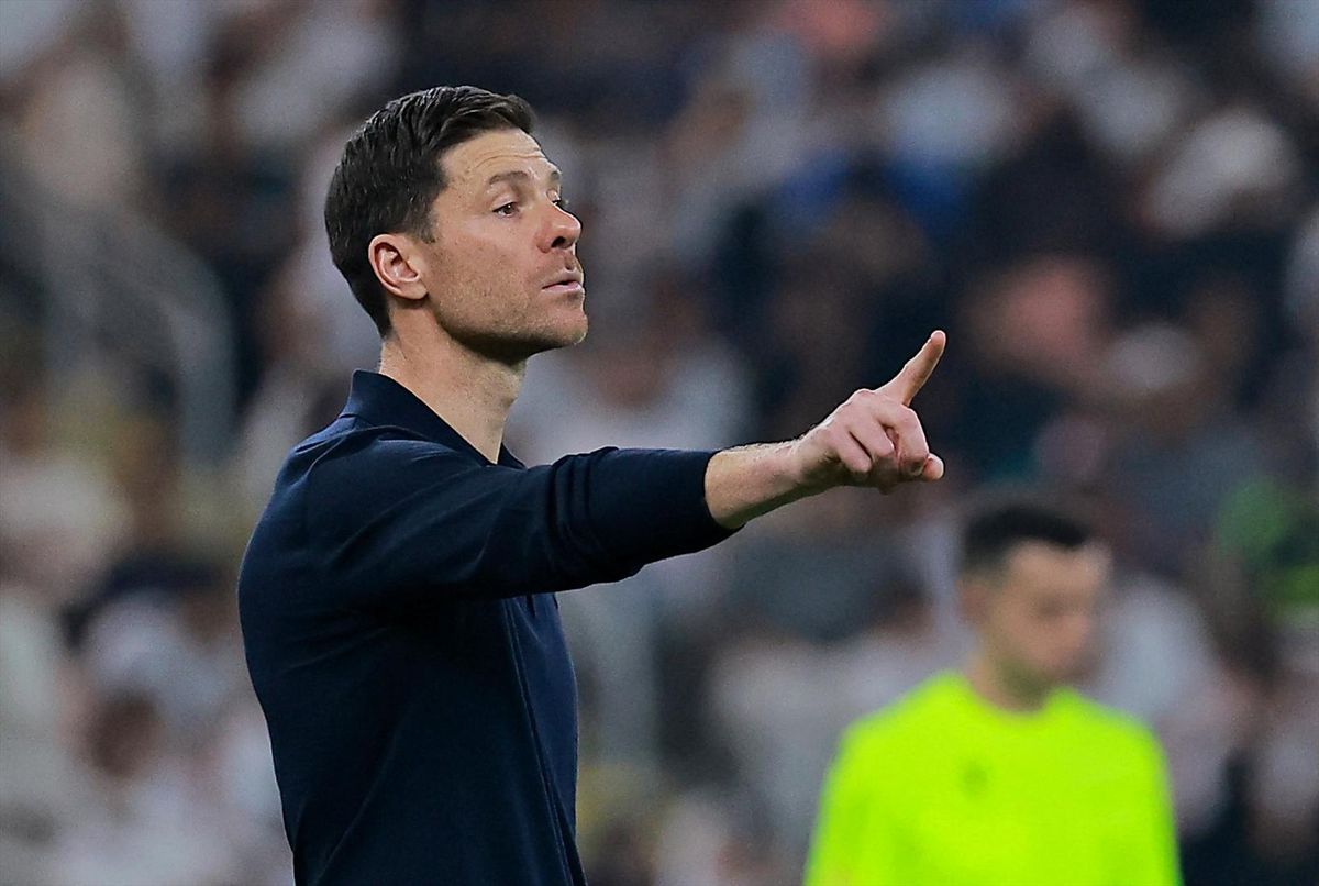 Real Madrid coach Xabi Alonso reacts during a game in Jeddah, Saudi Arabia on Jan. 8, 2026.