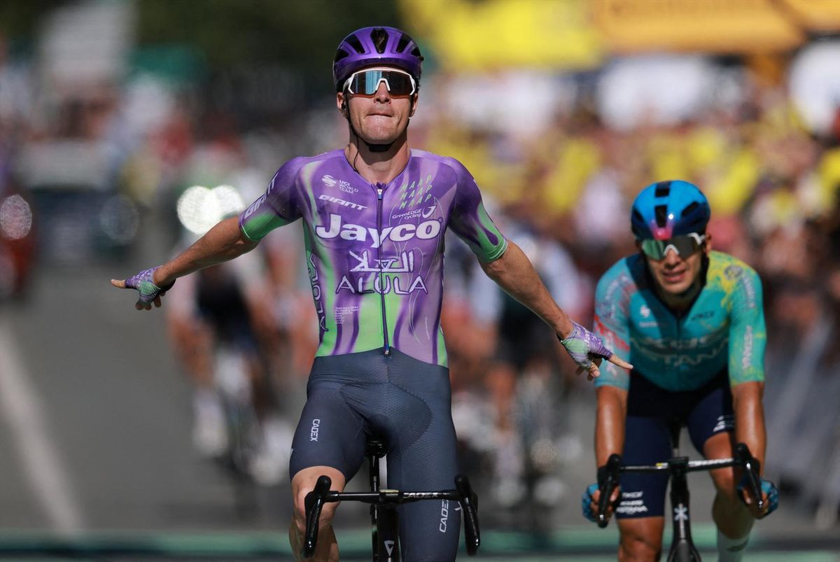 Mauro Schmid won Stage 13 of the Tour de France from Dole to Belfort on Friday.