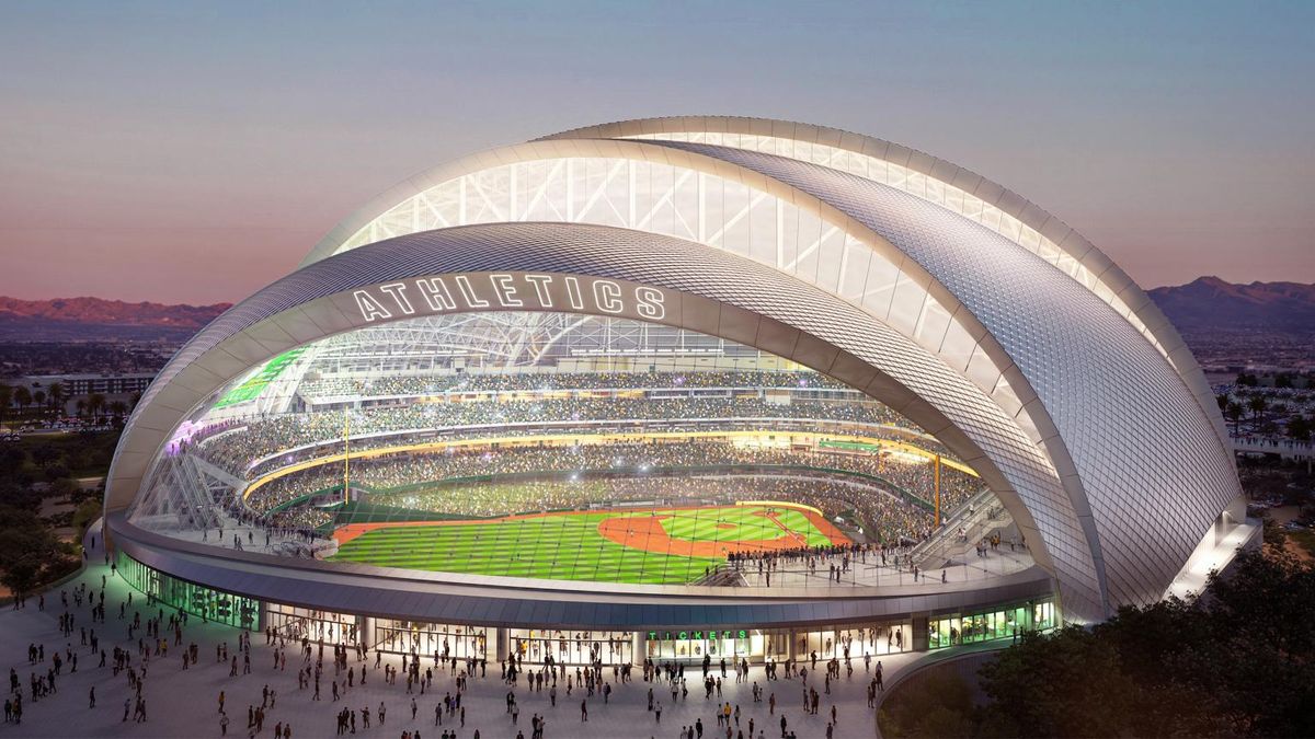 The Athletics have unveiled renderings of their proposed new $1.75 million stadium along the Las Vegas strip, which is planned to be open in time for the 2028 season.