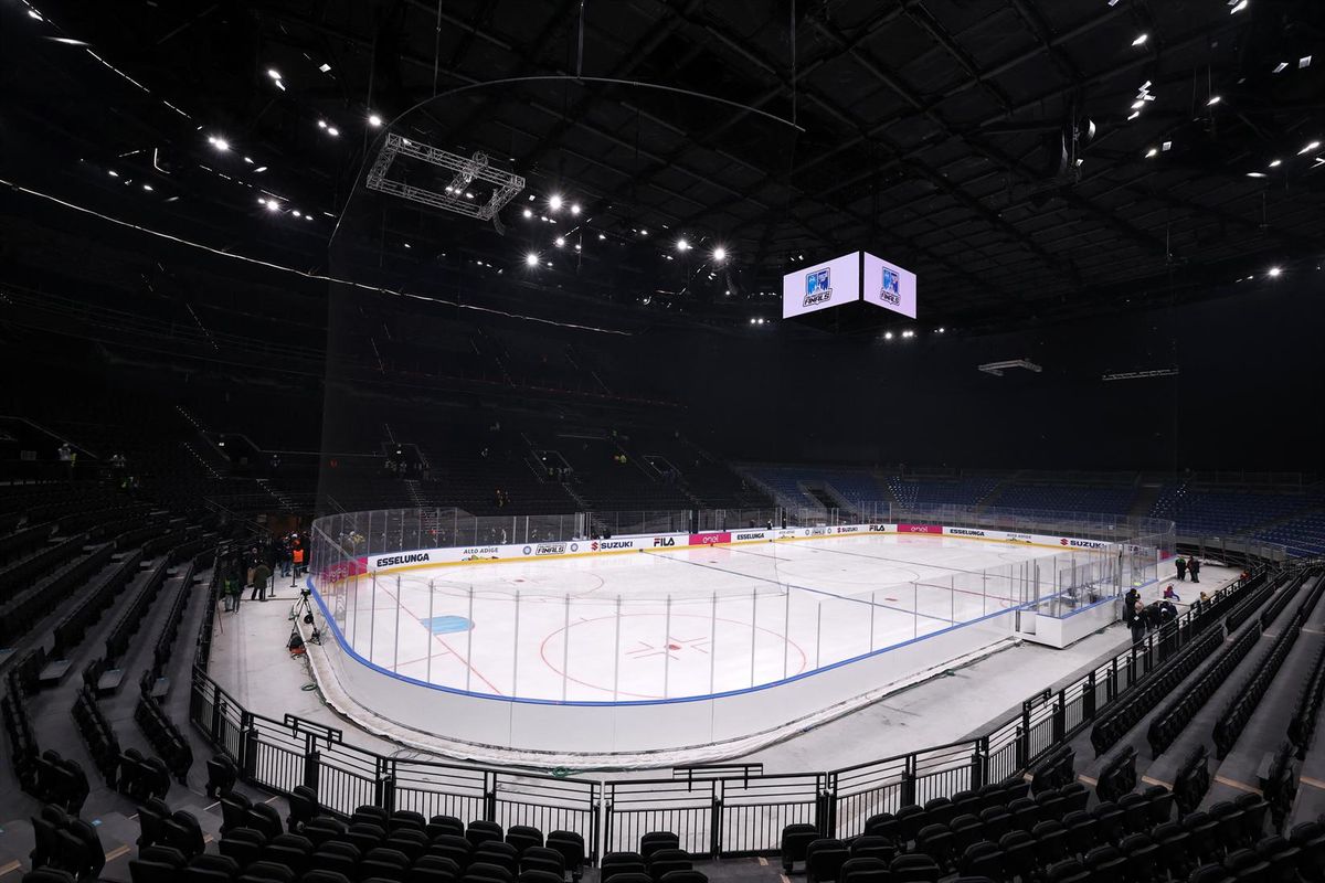 A general view of Milano Santagiulia Ice Hockey Arena in Milan on Jan. 9, 2026.