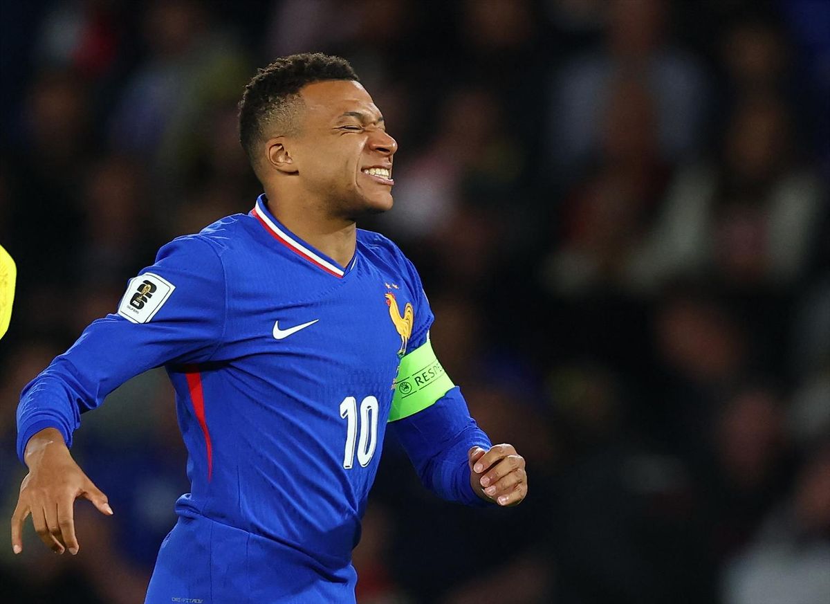 France's Kylian Mbappe scored twice against Ukraine despite dealing with ankle inflammation. - Paris, France - Nov. 13, 2025
