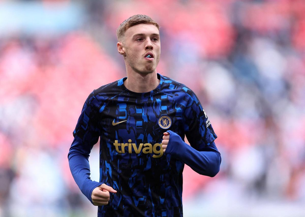 Soccer Football - FA Cup - Semi Final - Manchester City v Chelsea - Wembley Stadium, London, Britain - April 20, 2024 Chelsea's Cole Palmer during the warm up before the match.