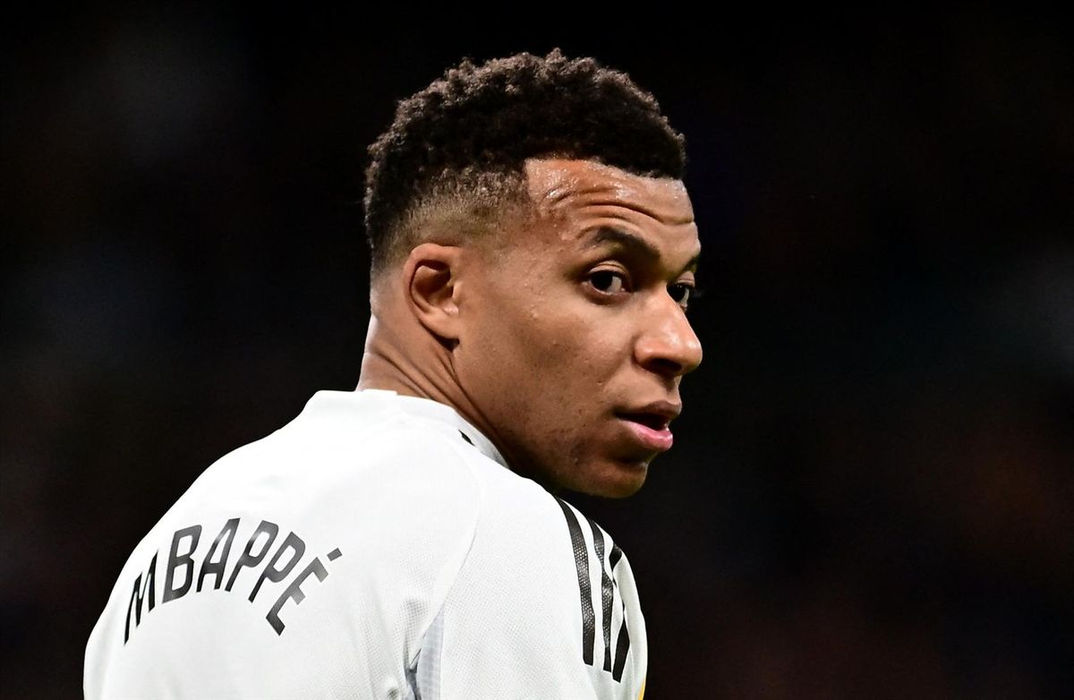 Real Madrid's Kylian Mbappe at Real Madrid's game against Sevilla in Santiago Bernabeu, Madrid, on Dec. 20, 2025 .