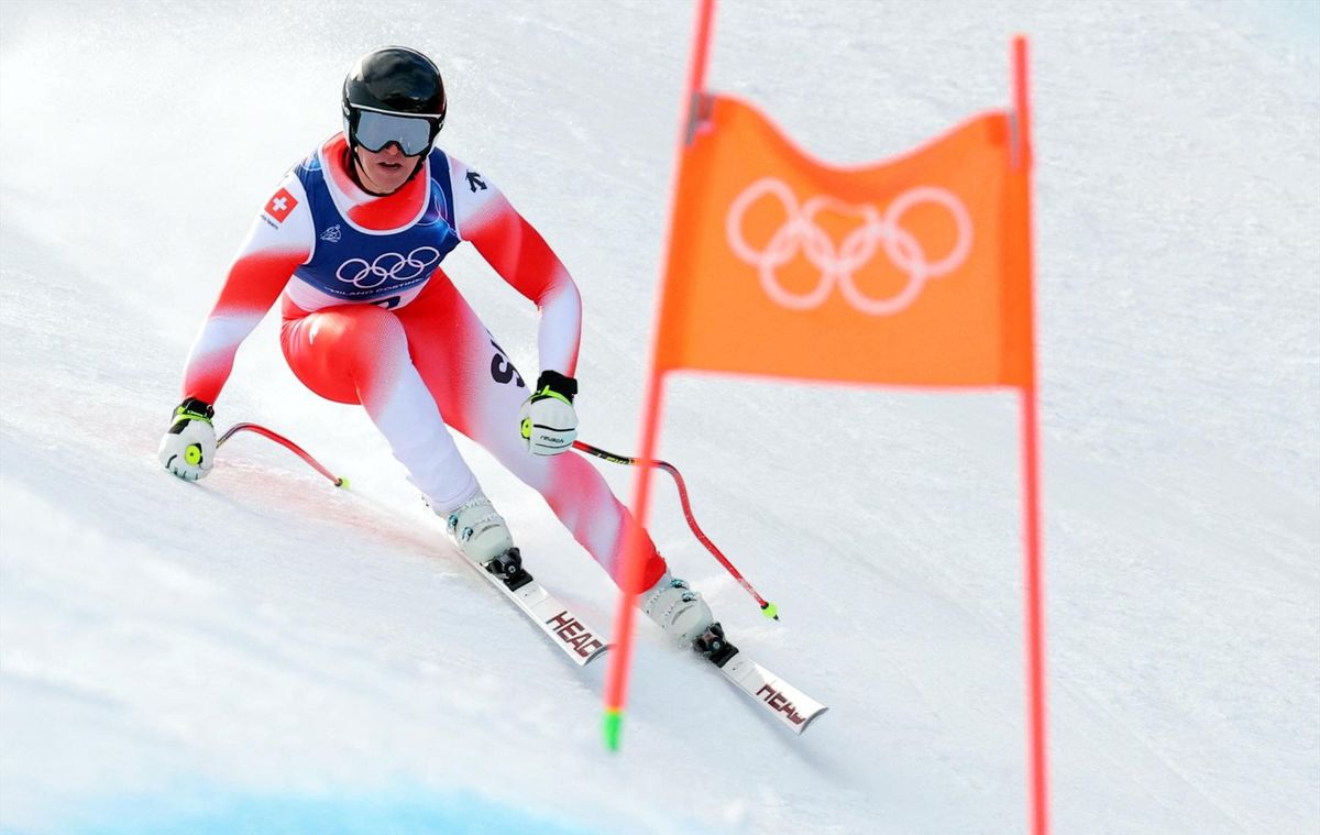 Franjo von Allmen of Switzerland won the gold medal in the men's downhill on Saturday at Stelvio Ski Centre.