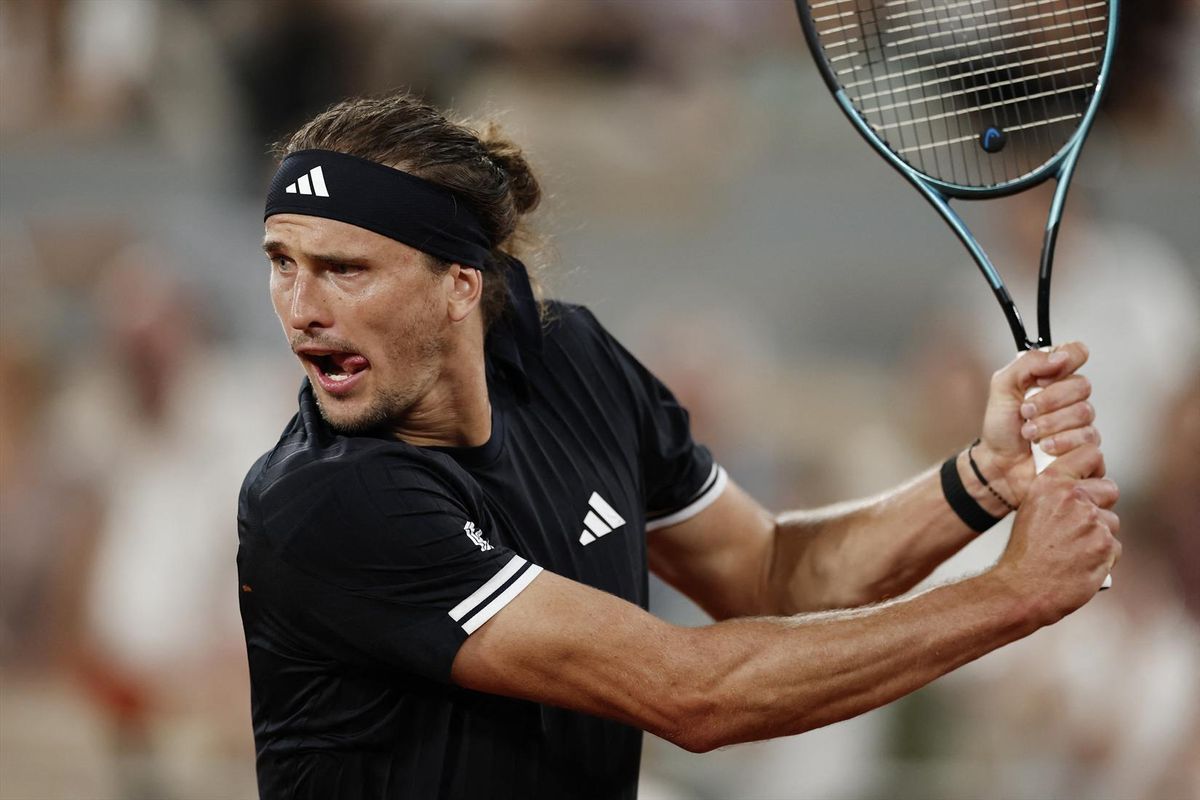 Germany's Alexander Zverev during his third round match against France's Quentin Halys at the French Open on May 29, 2026.