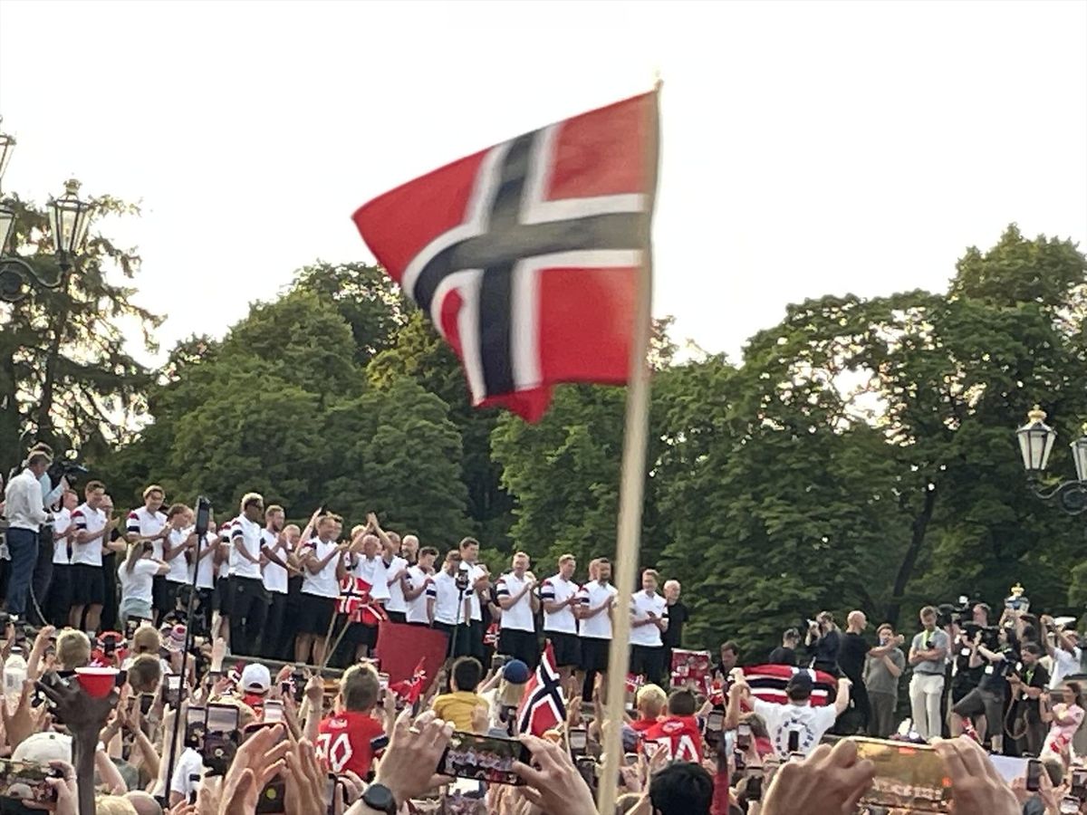 The Norway national soccer team is honored in Oslo on July 13, 2026, after reaching the World Cup quarterfinals for the first time in the nation's history.
