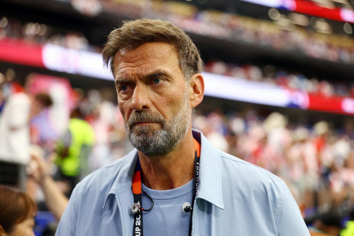 Jurgen Klopp na Inglaterra x Croácia na Copa do Mundo de 2026, em 17 de junho.