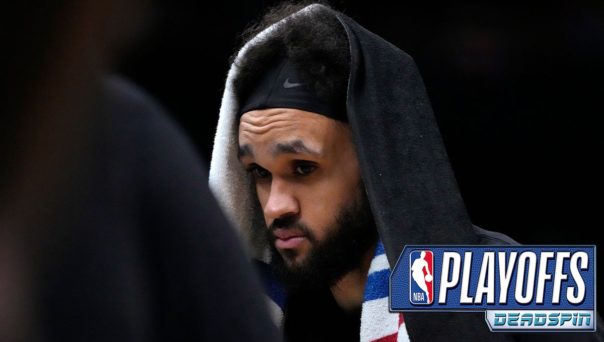 Boston Celtics guard Derrick White walks to the bench after being taken  out of the game in the closing minutes of the second half in Game 7.