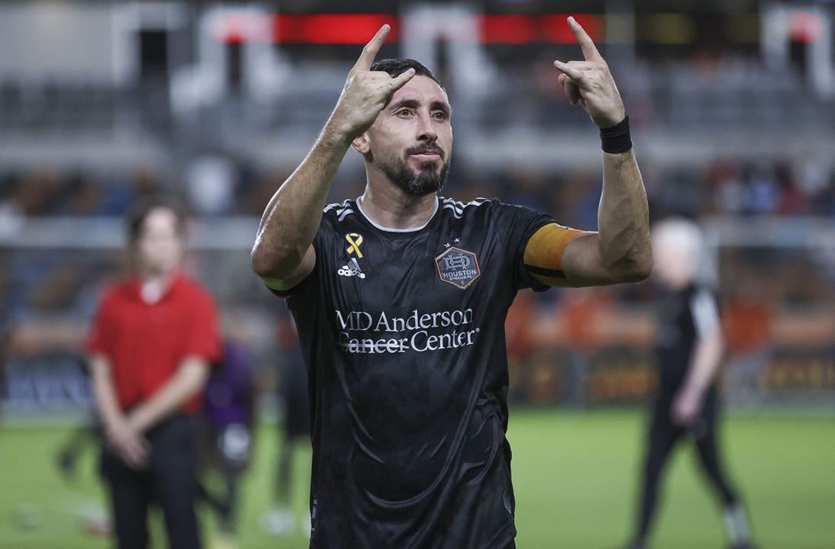 Sep 30, 2023; Houston, Texas, USA; Houston Dynamo FC midfielder Hector Herrera (16) reacts after the match against the FC Dallas at Shell Energy Stadium.