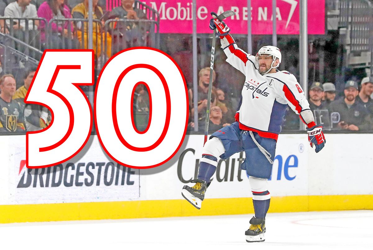 Alex Ovechkin has eight 50-goal seasons.