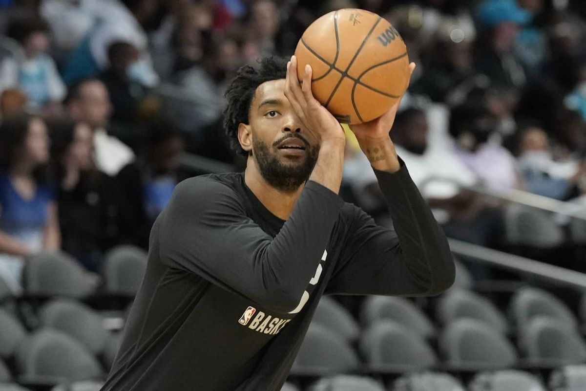 Mar 5, 2022; Charlotte, North Carolina, USA. Forward Keita Bates-Diop during pregame warmups.
