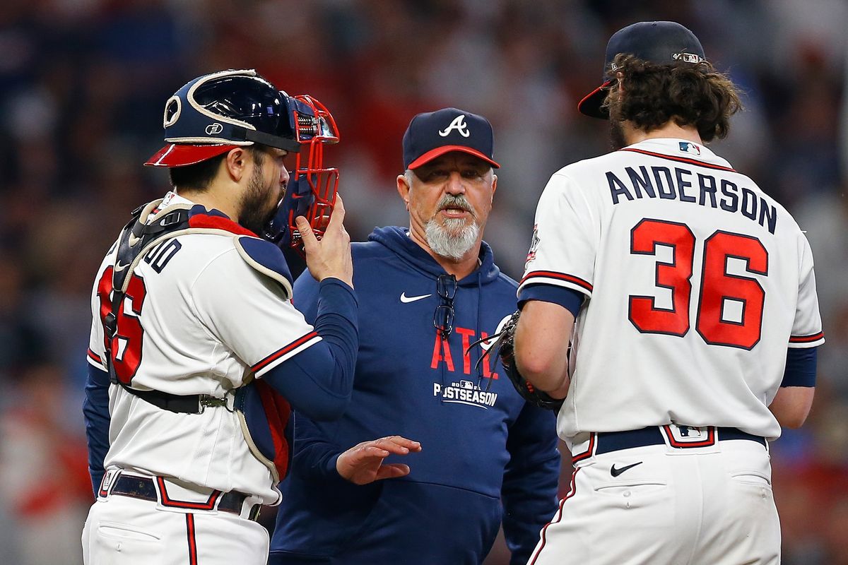 Ian Anderson was removed from a World Series game with a no-hitter going. Somewhere, Nolan Ryan weeps.