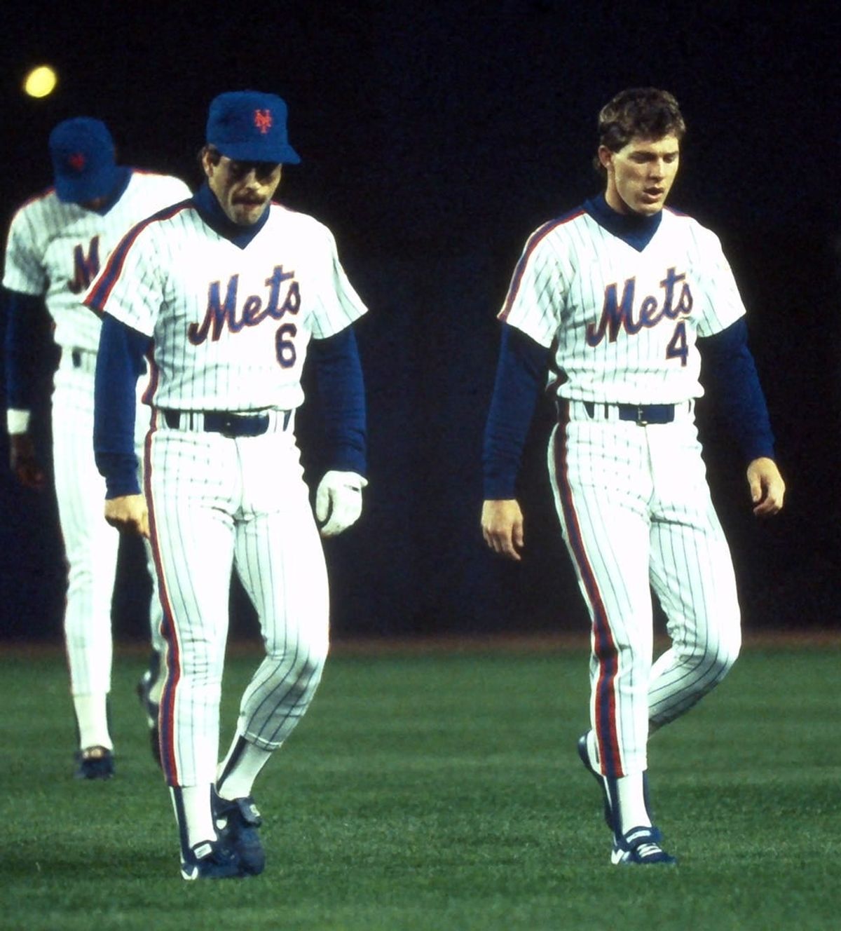 Mets' Wally Backman and Lenny Dykstra before Game 6 against the Red Sox at Shea Stadium Oct. 25, 1986.

Mets Vs Red Sox 1986 World Series