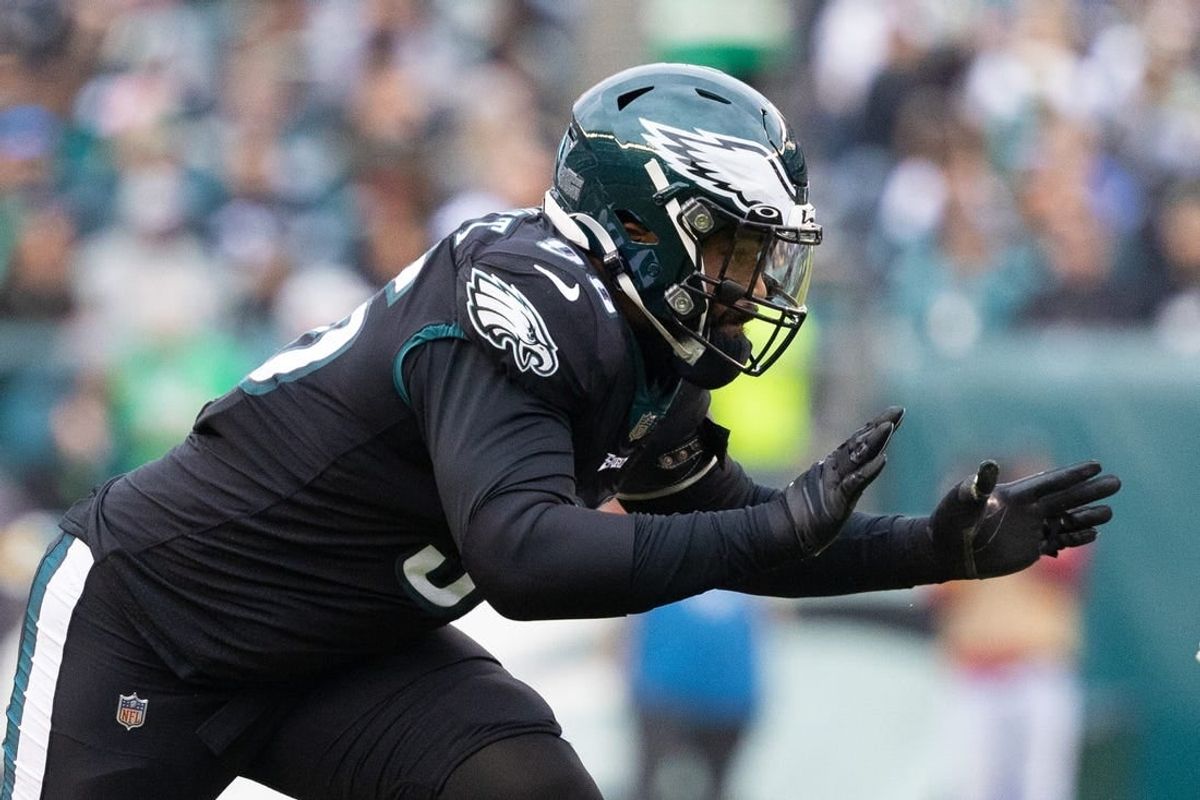 Nov 21, 2021; Philadelphia, Pennsylvania, USA; Philadelphia Eagles defensive end Derek Barnett (96) in action against the New Orleans Saints at Lincoln Financial Field.