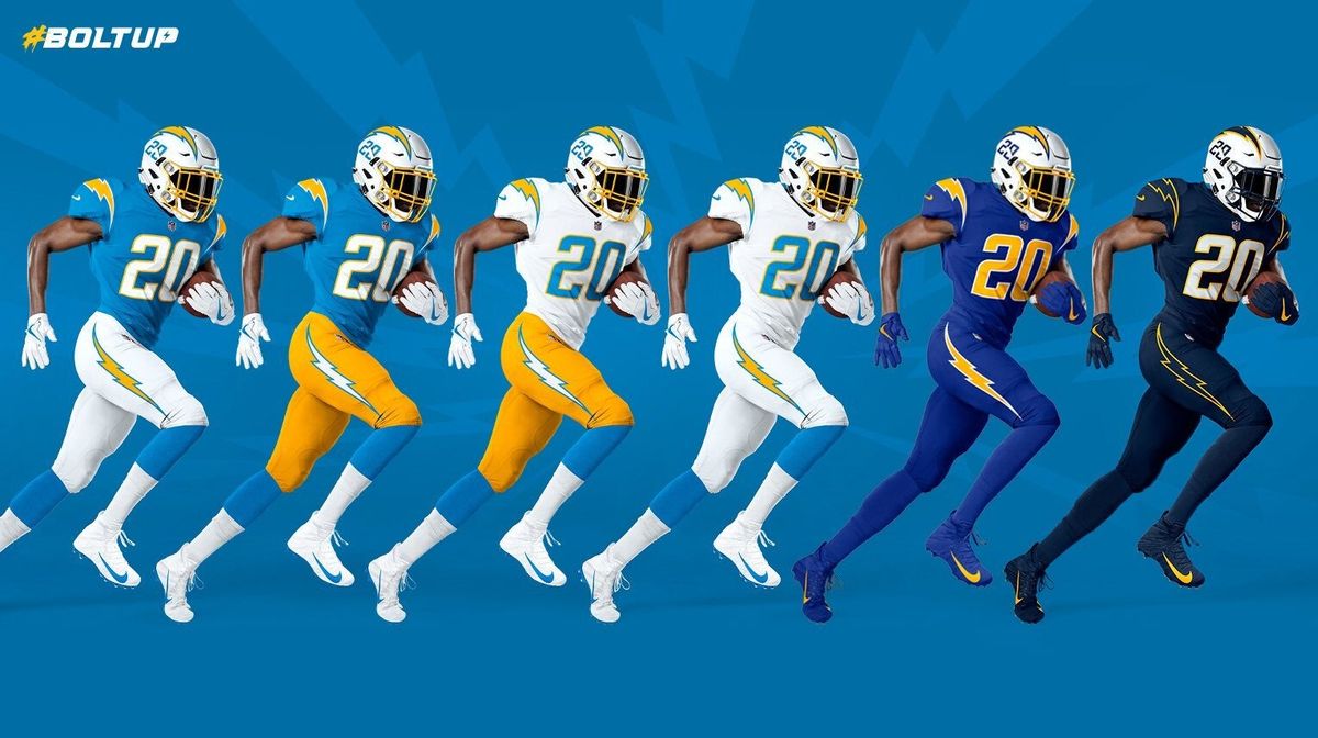 Chargers have a great new look.