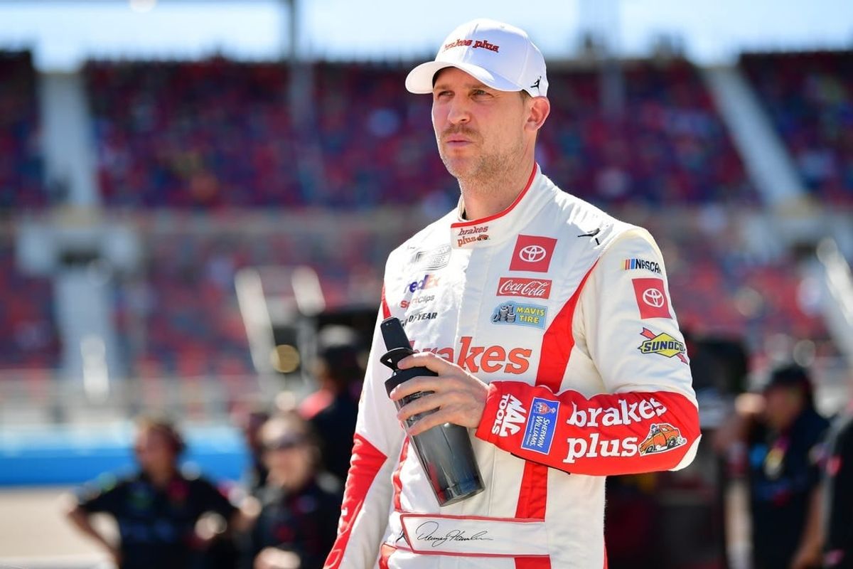 Mar 9, 2024; Avondale, Arizona, USA; NASCAR Cup Series driver Denny Hamlin (11) during Cup Series qualifying at Phoenix Raceway.